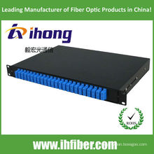 Panel de conexión de fibra óptica de 24 puertos duplex sc 19 pulgadas 1U